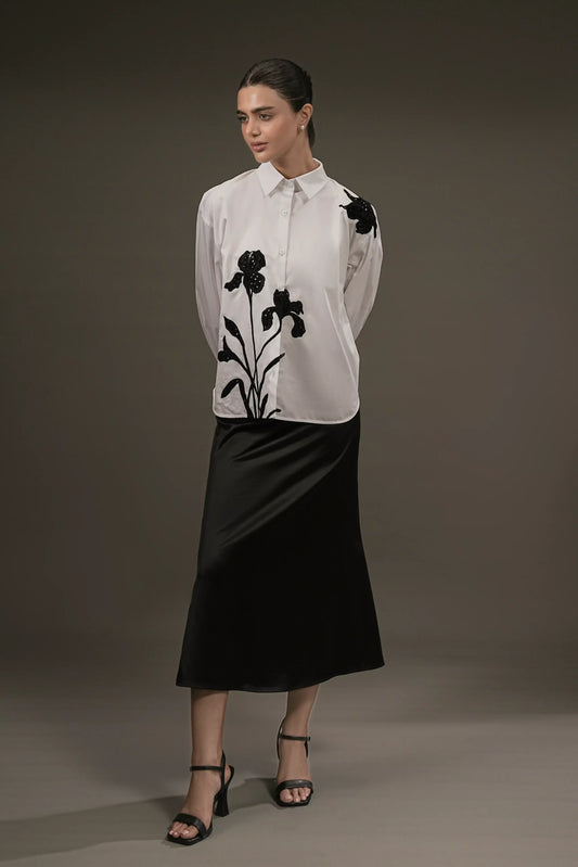 Statement Floral Applique Shirt