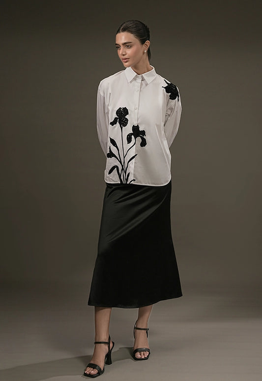 Statement Floral Applique Shirt