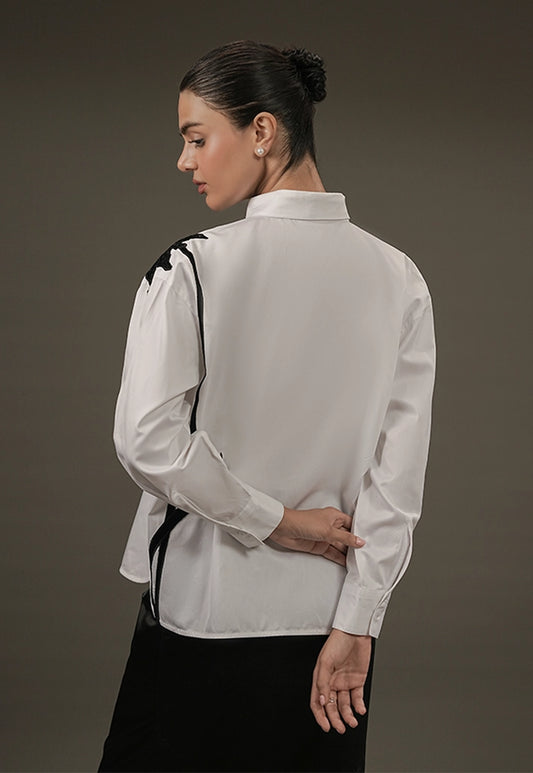 Statement Floral Applique Shirt