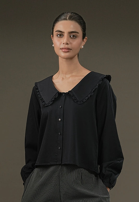 Ruffle Collar Top