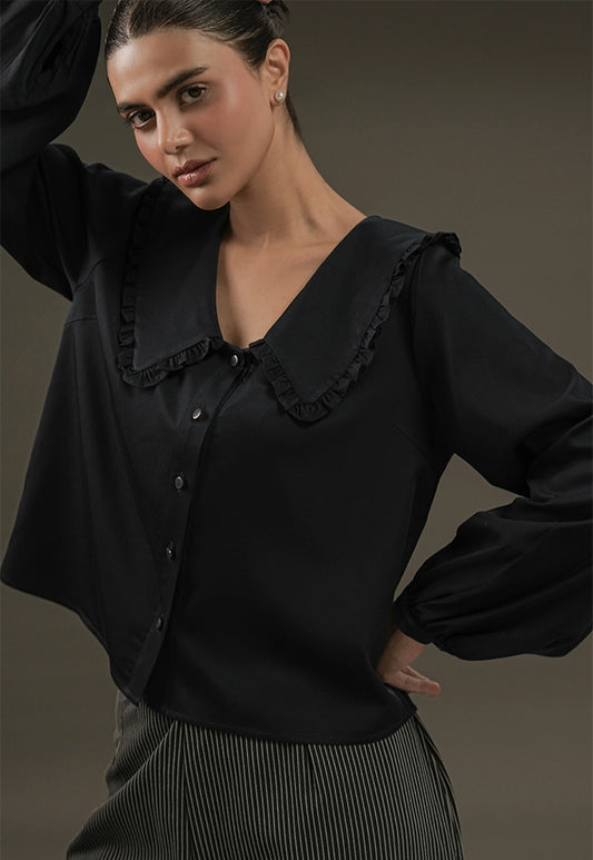 Ruffle Collar Top
