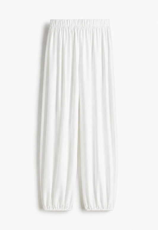 100% Linen Balloon Pants – Off-White