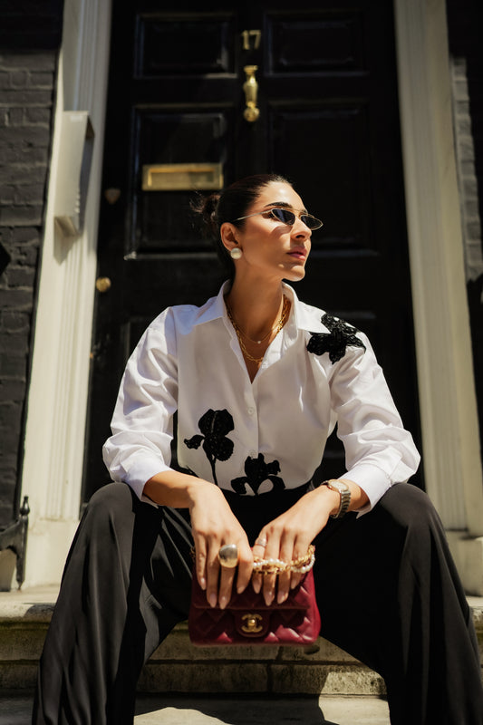 Statement Floral Applique Shirt