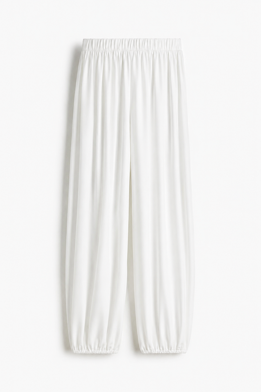 100% Linen Balloon Pants – Off-White