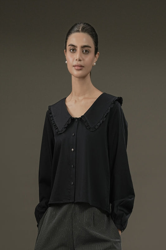 Ruffle Collar Top