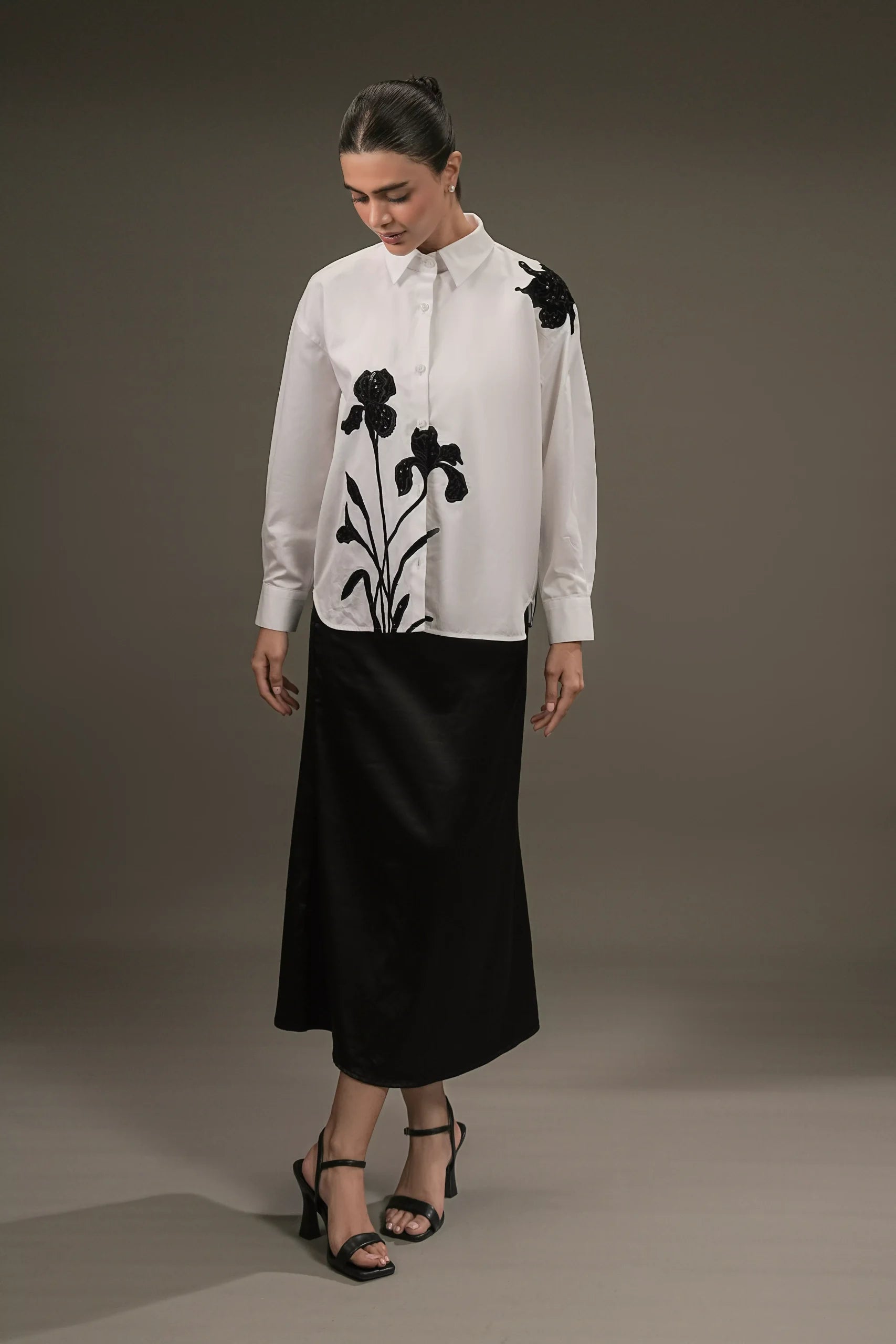 Statement Floral Applique Shirt