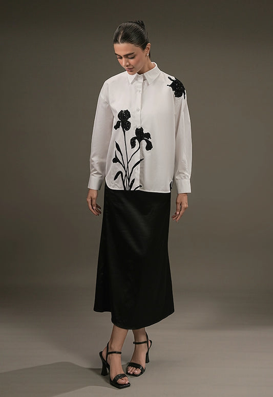 Statement Floral Applique Shirt