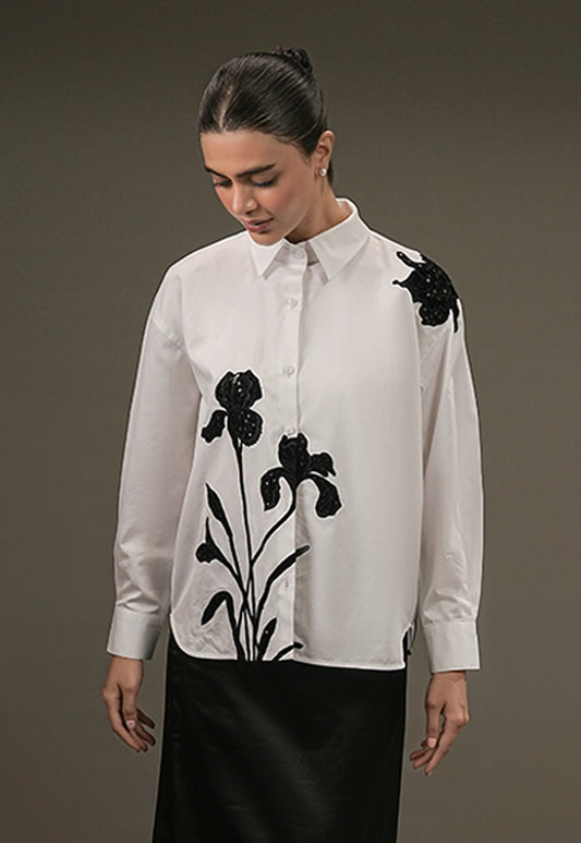 Statement Floral Applique Shirt