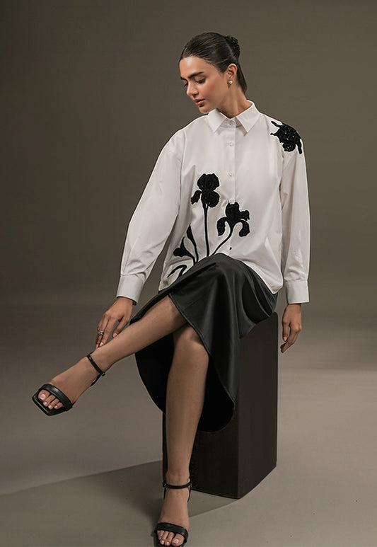 Statement Floral Applique Shirt