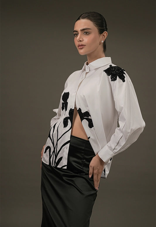 Statement Floral Applique Shirt