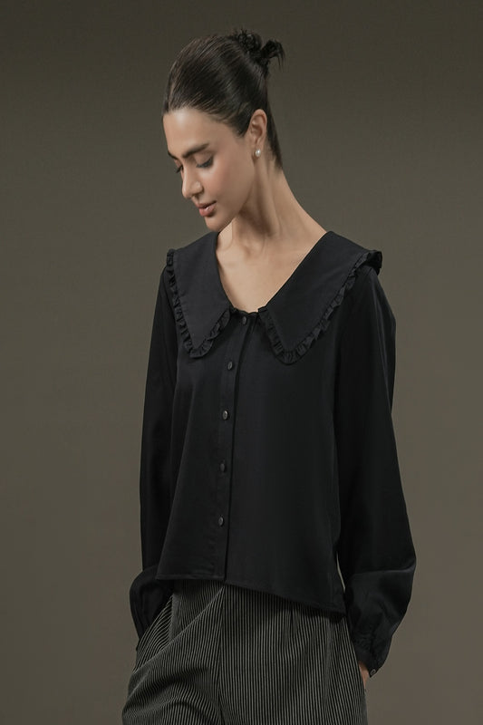 Ruffle Collar Top