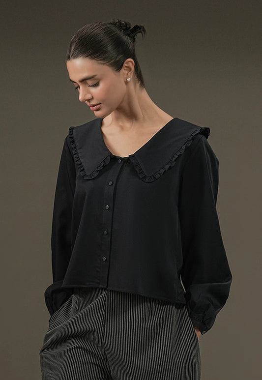 Ruffle Collar Top