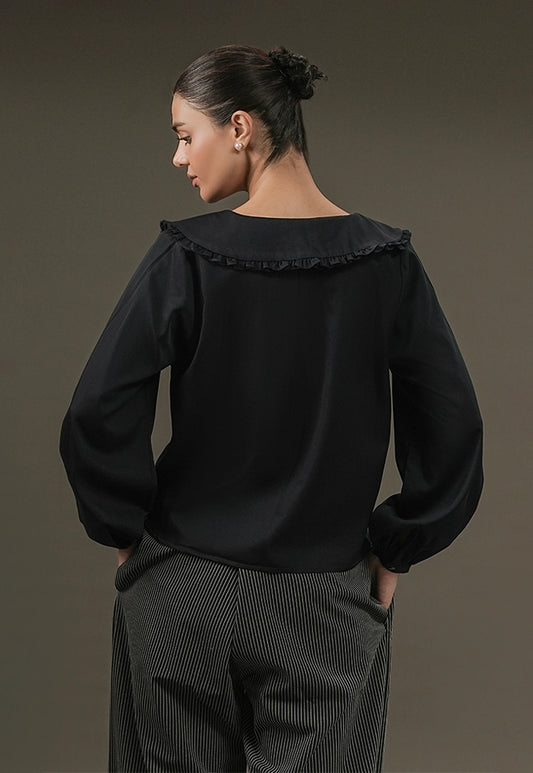 Ruffle Collar Top