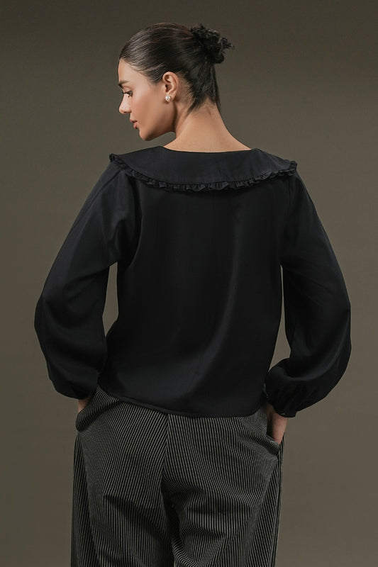 Ruffle Collar Top