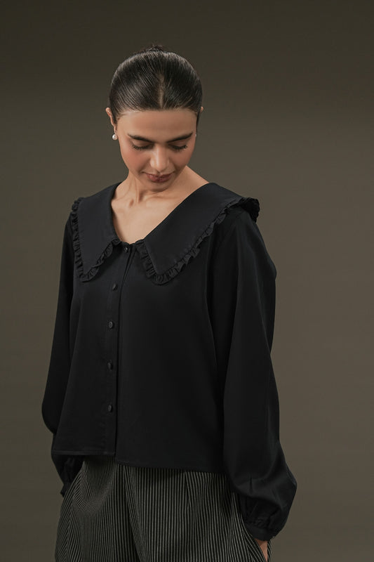 Ruffle Collar Top