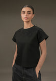 Botanical Cutwork Top – Black