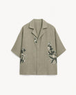 Hand Embroidered Resort Shirt – Sage green